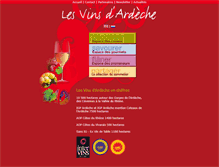 Tablet Screenshot of lesvinsdardeche.com